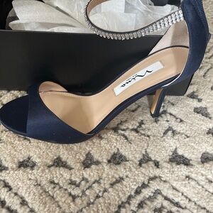 Nina Volanda rhinestone strap heels